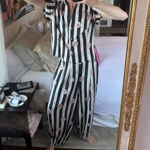 Striped two piece set